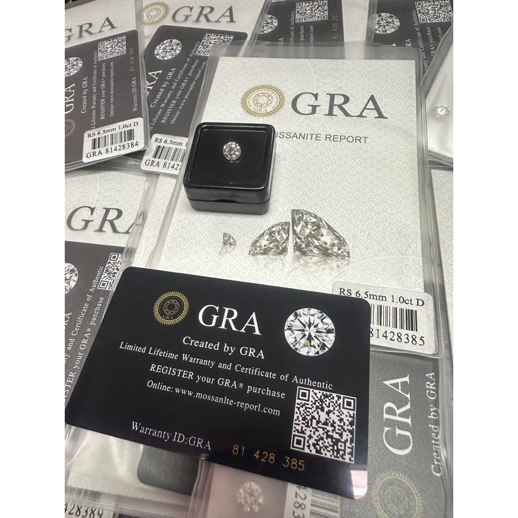 เพชรโมอีส ราคาส่ง Moissanite Diamond เเพคละ 1 กะรัต D color 0.70-6.50 มิล