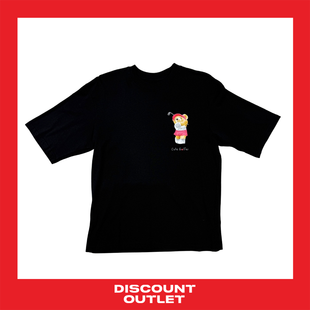 Discount Outlet เสื้อยืดแขนสั้นคอกลมผู้หญิง ผ้าคอตต้อน 100%