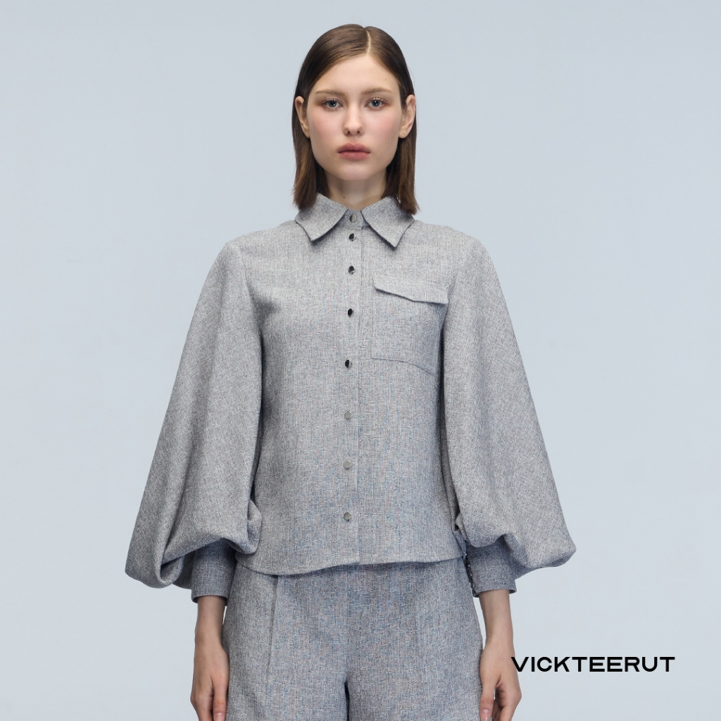 VICKTEERUT Re-Edition Long Sleeve Shirt เสื้อเชิ้ตแขนยาว คอปีน