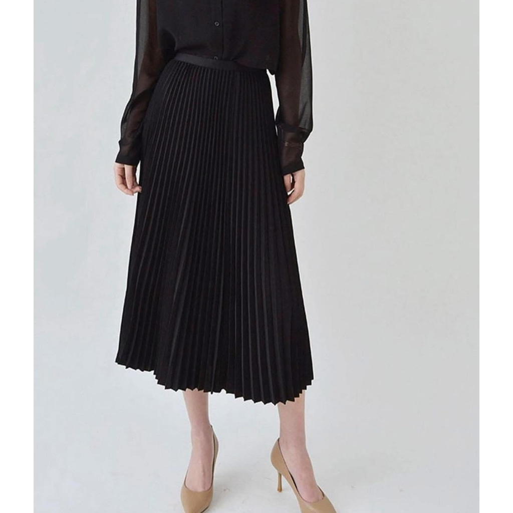 ❄️ กระโปรงพลีท แบบยาว เอวซิปเก็บทรง🏮 กระโปรงพลีส กระโปรงอัดพลีทLong Haru pleat skirt