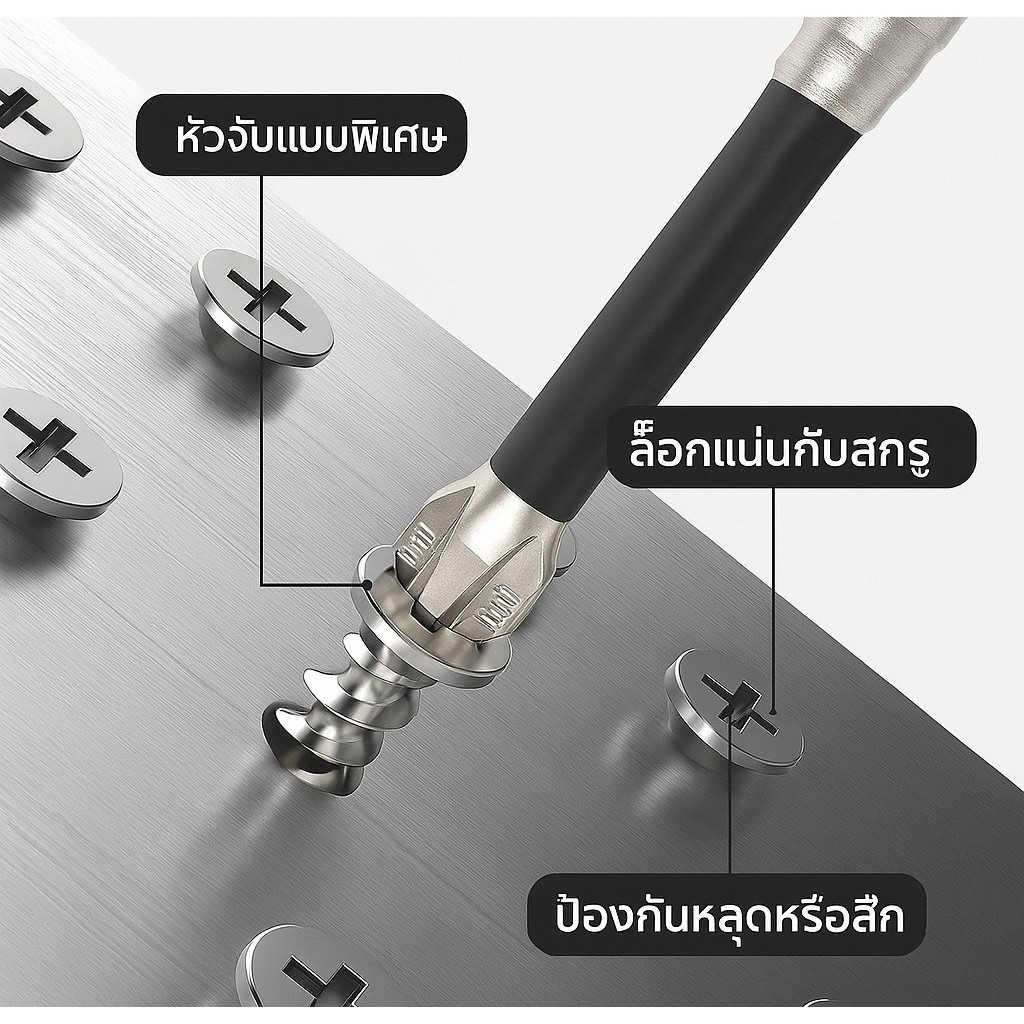 หัวไขควง PH2 แม่เหล็ก K5 (4 ชิ้น) ขนาด 25/50/65/70 มม. | ดอกไขควงไฟฟ้า ดอกไขควงสว่าน ดอกบิตคุณภาพสูง  PH2 Magnetic Screw