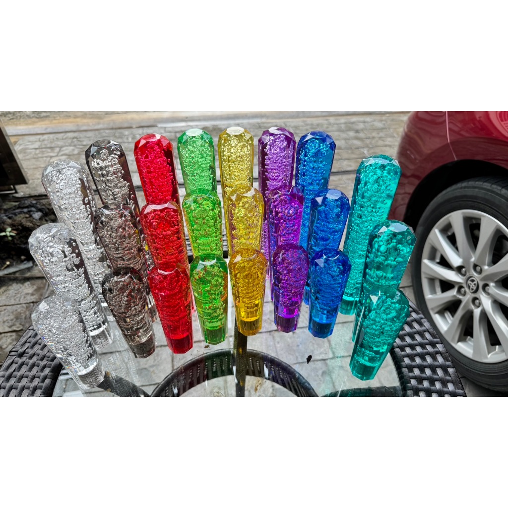 หัวเกียร์อะคริลิคแบบหัวเพรชมีให้เลือก 8 สียาว3ขนาด 15Cm. 20Cm. 25Cm. รถยนต์ Car รถจักร