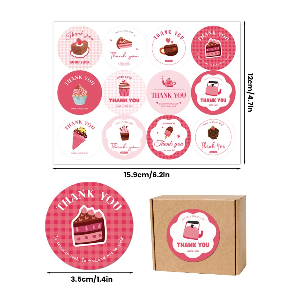 ( LP ) สติกเกอร์ bakery 120 ชิ้น/แพ็ค สติกเกอร์สำเร็จรูป เหมาะสำหรับบรรจุภัณฑ์ ตกแต่งงานปาร์ตี้ สติกเกอร์ปิดผนึก