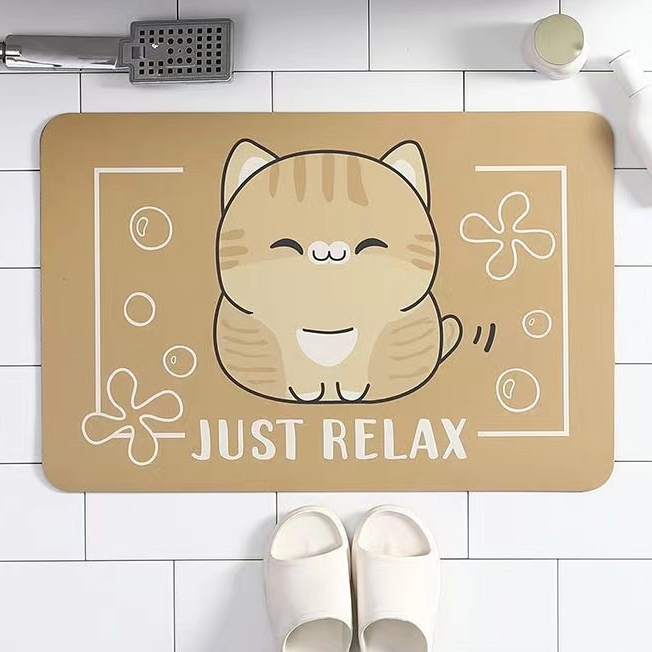 พรมเช็ดเท้า มีกันลื่น ลายการ์ตูนน่ารัก ในห้องครัวและห้องน้ำ นุ่มสบาย ขนาด 40*60cm - รูปที่ 6