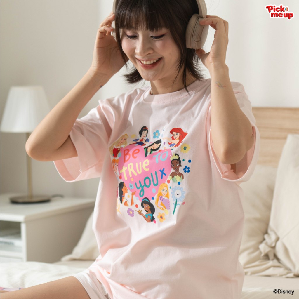 PickMeUp เสื้อยืดพิมพ์ลาย BE TRUE TO YOU X ลิขสิทธิ์ Disney