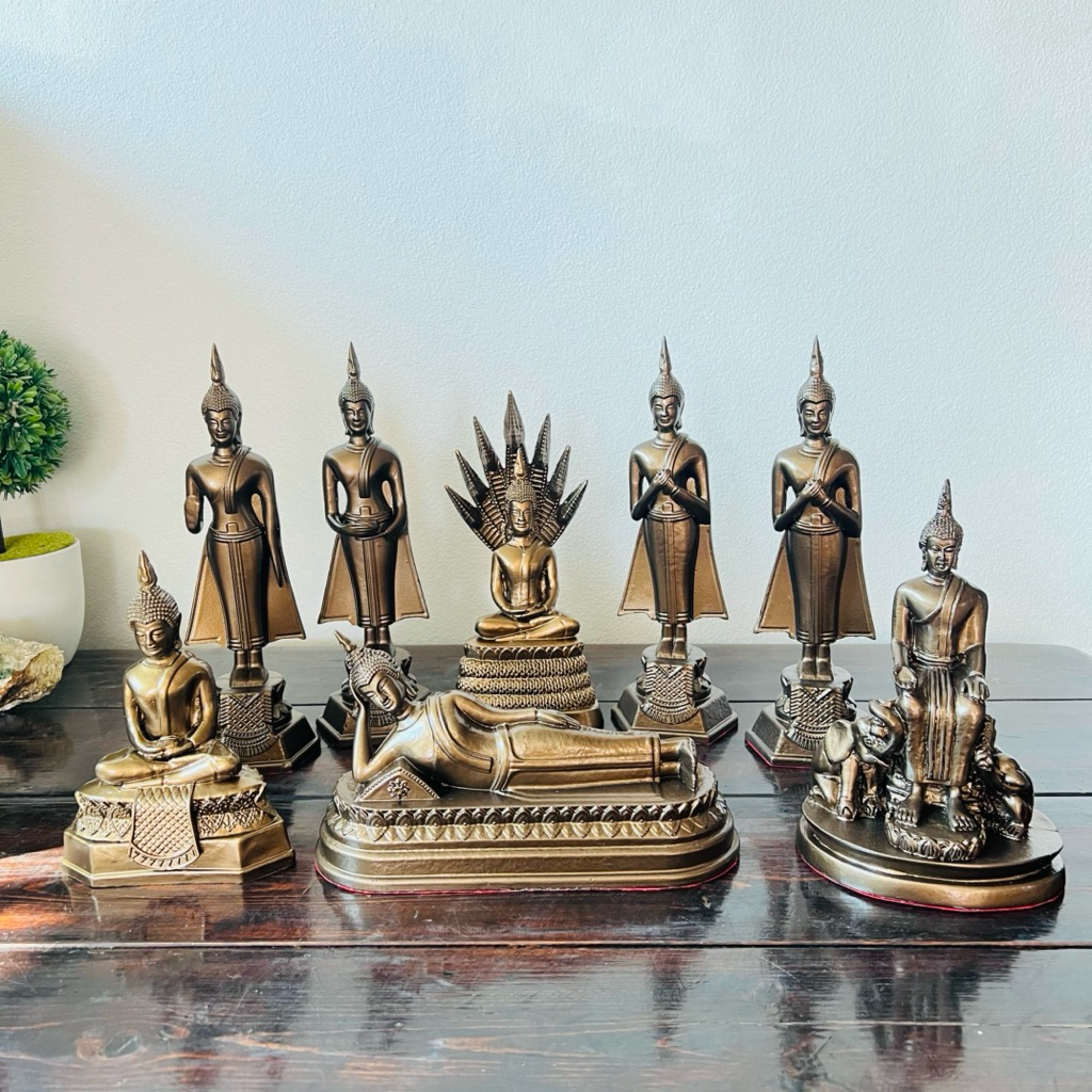 พระประจำวันเกิด แร่เหล็กน้ำพี้ หน้าตัก 3 นิ้ว แต่งสีมันปู