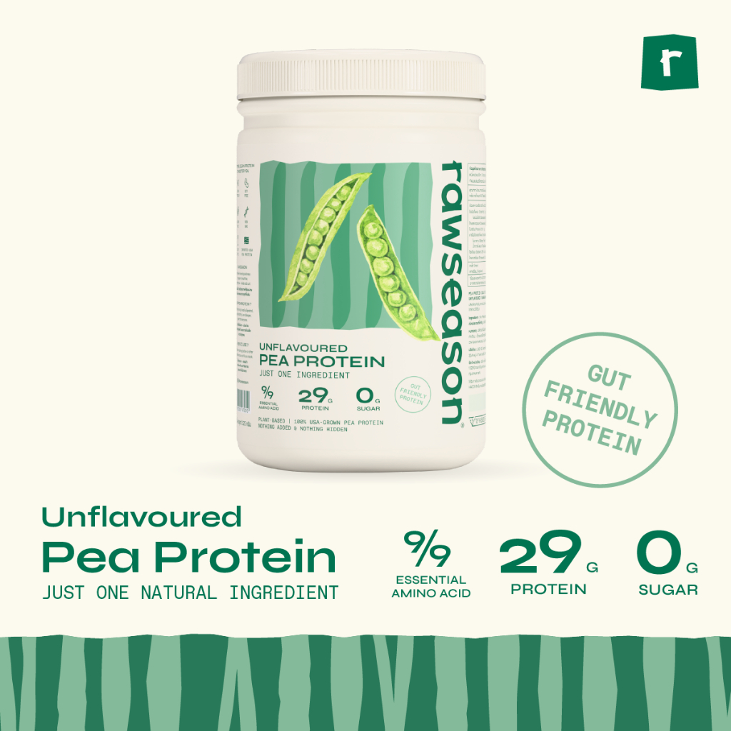 Rawseason USA Plant Protein Unflavoured โปรตีนพืช รอว์ซีซั่น โปรตีนถั่วลันเตา รสธรรมชาติ