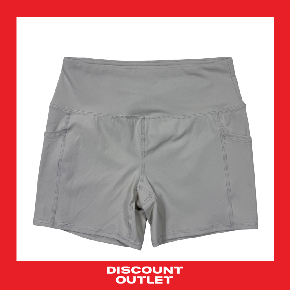 Discount Outlet กางเกงแอโรบิคขาสั้น สีพื้นกระเป๋าข้าง