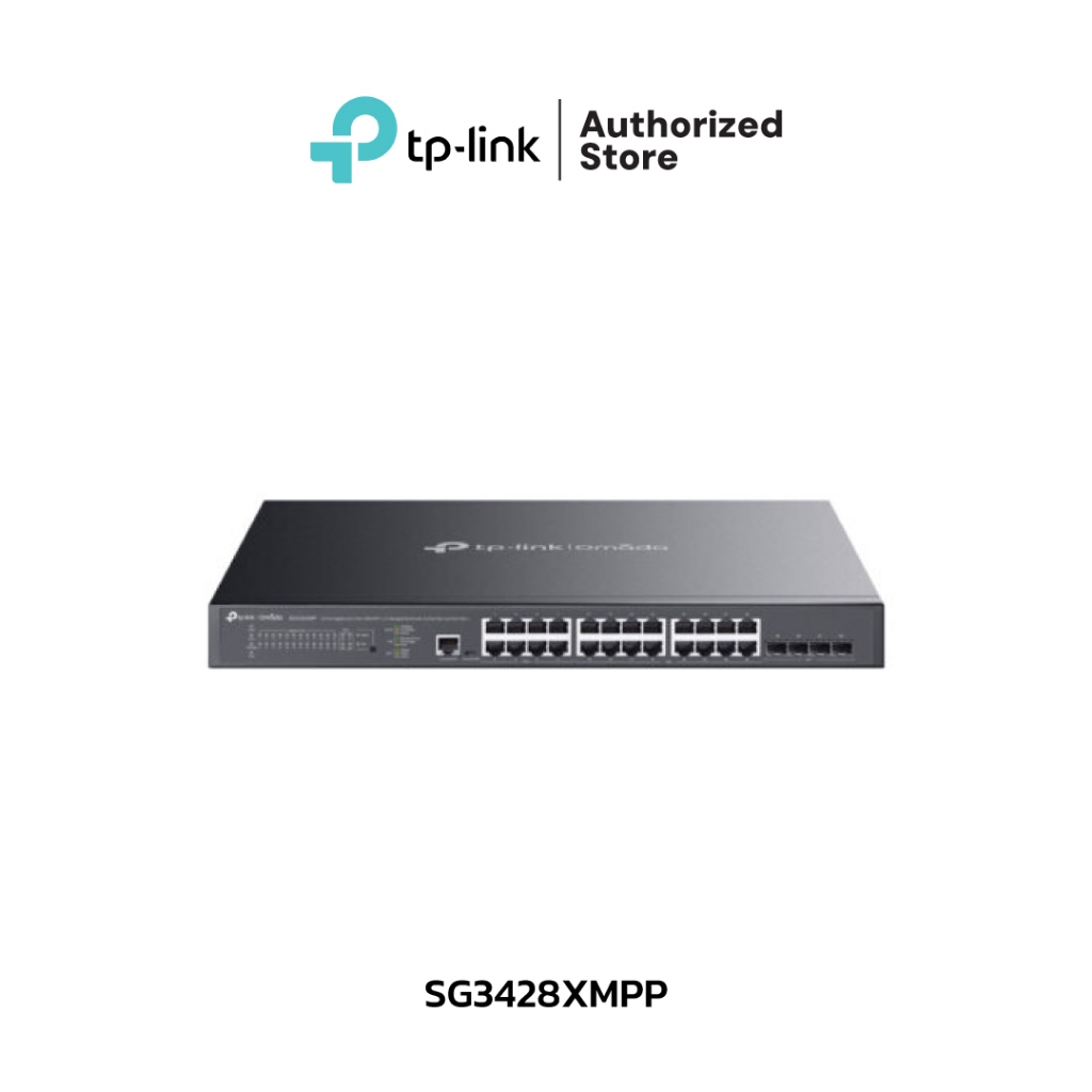 TP-LINK Omada 24-Port Gigabit and 4-Port 10GE SFP+ L2+ Managed Switch with 16-Port PoE+ & 8-Port PoE