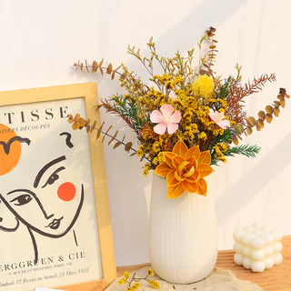 💐 ช่อดอกไม้แห้ง, ดอกไม้จริง, ดอกไม้💐เก็บรักษา, คาเฟ่, ห้องนั่งเล่น, ห้องนอน, ตกแต่งโรแมนติกและเรียบง่าย, ระเบิด