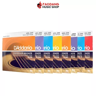 ซื้อ 3 ชุดลดเพิ่มอีก 2% สายกีต้าร์โปร่ง D'Addario Phosphor Bronze - Acoustic Guitar String เต่าแดง