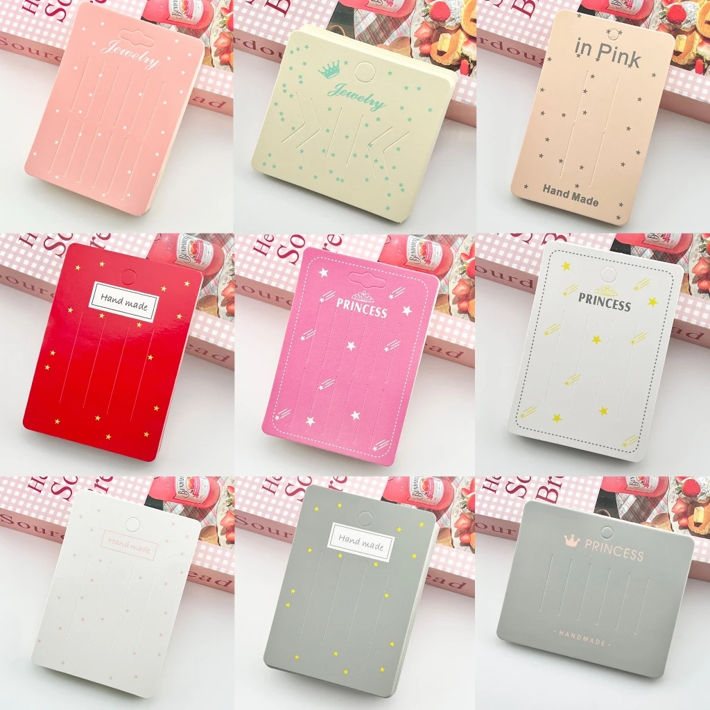 💗พร้อมส่ง💗แป้นกระดาษ ป้ายกระดาษติดกิ๊บ แผงกิ๊บ 50 แผ่น