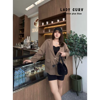 (LC) เบเซอร์สูทแขนยาว สีเอิร์ทโทน ใส่ทำงาน ใส่คลุมไปเที่ยว ผ้าบาร์บี้ยับยาก เสื้อผ้าสาวอวบอ้วน พลัสไซส์ ไซส์ใหญ่
