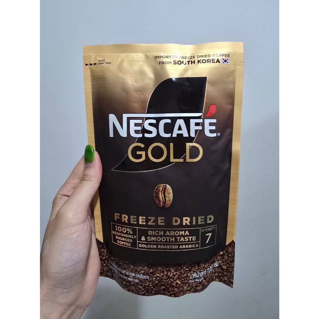 (มีด่วน)เนสกาแฟ โกลด์ กาแฟสำเร็จรูป 100 ก. Nescafe gold freeze dried 100g ออกใบกำกับภาษีได้