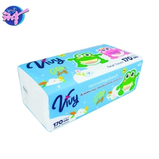[แพค] VIVY วีวี่ รุ่น Good day กระดาษทิชชู่เช็ดหน้า ห่อละ 170 แผ่น หนา 2 ชั้น แพค 5 ห่อ