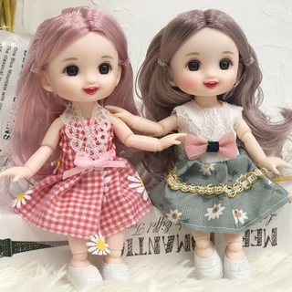 ตุ๊กตาเจ้าหญิง ของเล่นเด็กผู้หญิง ตุ๊กตา BJD 3D ตุ๊กตาแต่งตัว ตุ๊กตาน่ารัก ของเล่นสำหรับเด็กผู้หญิง