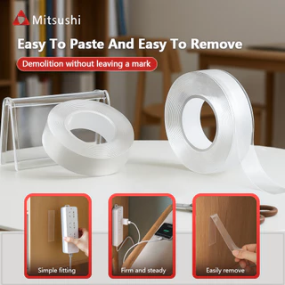 Mitsushi เทปกาวนาโน 2/3M แบบสองหน้า เทปกาว 2 หน้านาโน อเนกประสงค์ เหนียว แข็งแรง ใส