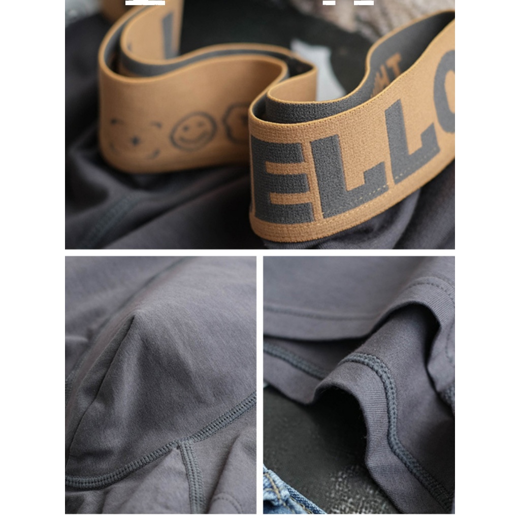 【ยกแพ็ค1/4ตัว】กางเกงในผู้ชายขาสั้น กางเกงในบ็อกเซอร์ Boxer เนื้อผ้านิ่ม สวมใส่สบาย ระบายอากาศได้ดี Size L-4XL - รูปที่ 6