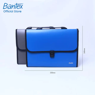 Bantex กระเป๋าใส่เอกสาร แฟ้มเก็บเอกสาร ขนาดA4 13ช่อง พร้อมหูหิ้วและล็อค กันน้ำ file folder