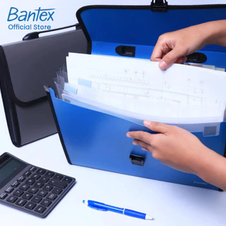 Bantex กระเป๋าใส่เอกสาร แฟ้มเก็บเอกสาร ขนาดA4 13ช่อง พร้อมหูหิ้วและล็อค กันน้ำ file folder