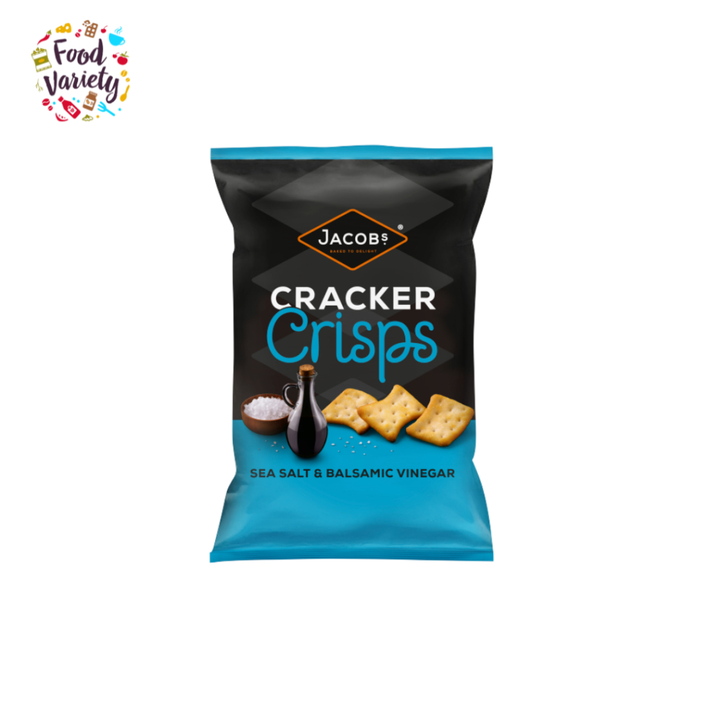 [Best Before 13-Jun-2026]Jacob's Cracker Crisps Salt & Balsamic Sharing Bag Snacks 150g