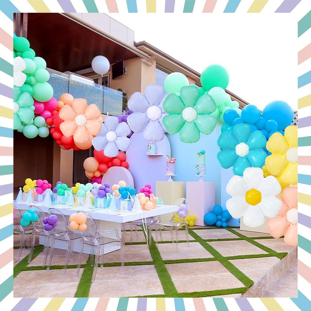 Big Party ลูกโป่งดอกเดซี่ 5 สี Matte balloons สีมาการอง Daisy ใช้ตกแต่งปาร์ตี้วันเกิด และของขวัญสำหรับวันวาเลนไทน์ ราคา ถูกที่สุด ดีลบีเคเค แกลเลอรีภาพที่ 5