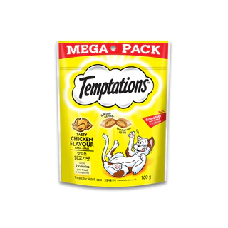 Temptations ขนมแมว 160 g | เทมเทชันส์ รสไก่-ทูน่า ซอง