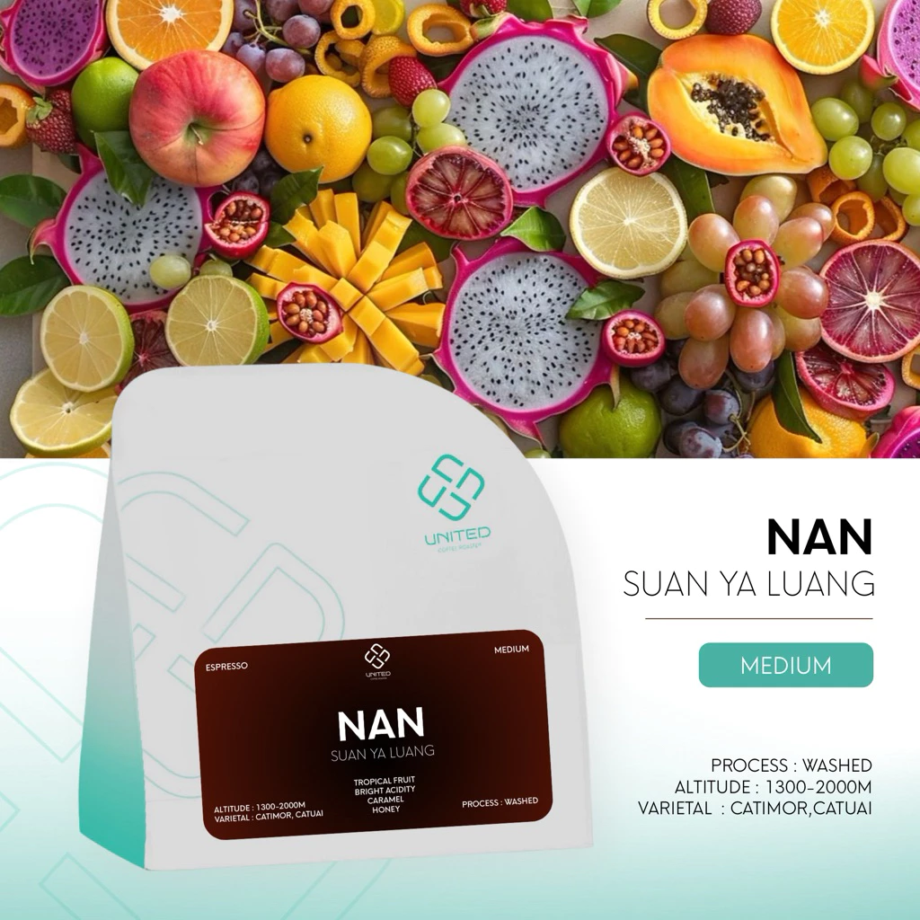 United Coffee Roaster เมล็ดกาแฟน่าน คั่วกลาง (Nan Suan ya luang)
