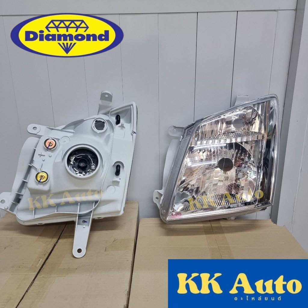 ไฟหน้า DMAX 2007 - 2011 รุ่นธรรมดา H4 ไฟหน้าไม่มีลูกแก้ว ไฟหน้า ดีแม็ก โคมไฟหน้า ดีแมก ตราเพชร - รูปที่ 2