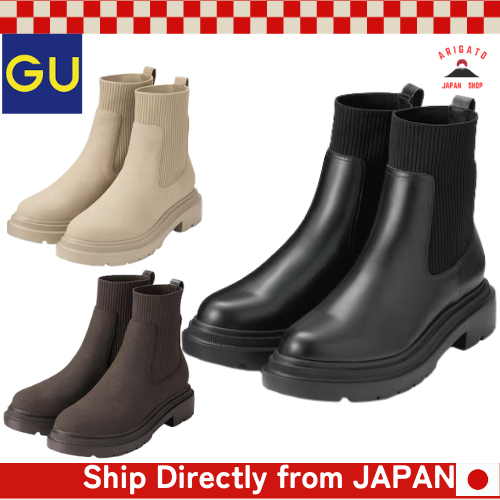 GU Ribbed Knit Sock Boots [ส่งตรงจากประเทศญี่ปุ่น ของแท้ 100%]