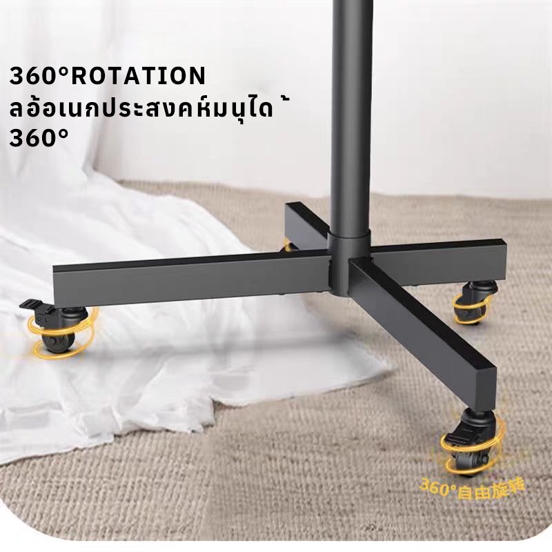 TV ขาแขวนทีวี ตั้งพื้น 32 - 70นิ้ว ขาตั้งทีวี สูง200cm  Black LCD,LED,Plasma ล้อเลื่อน - รูปที่ 6