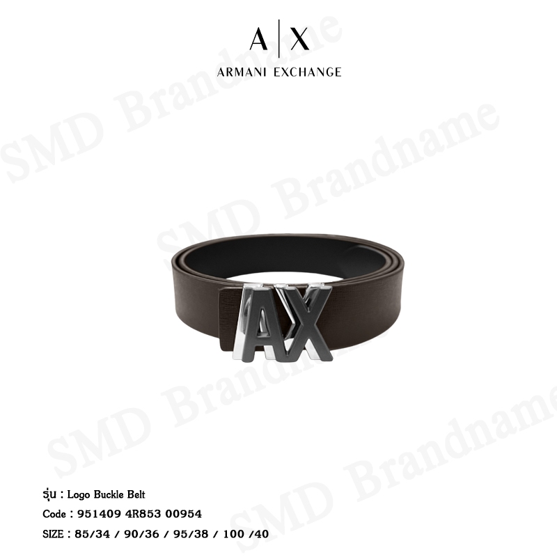 Armani Exchange เข็มขัดผู้ชาย รุ่น Logo Buckle Belt Code: 951409 4R853 00954