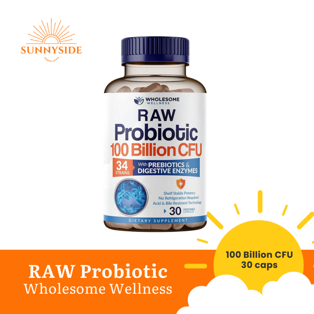 Wholesome Wellnes - RAW Probiotic (100 Billion CFU - 30 capsules) โพรไบโอติกส์
