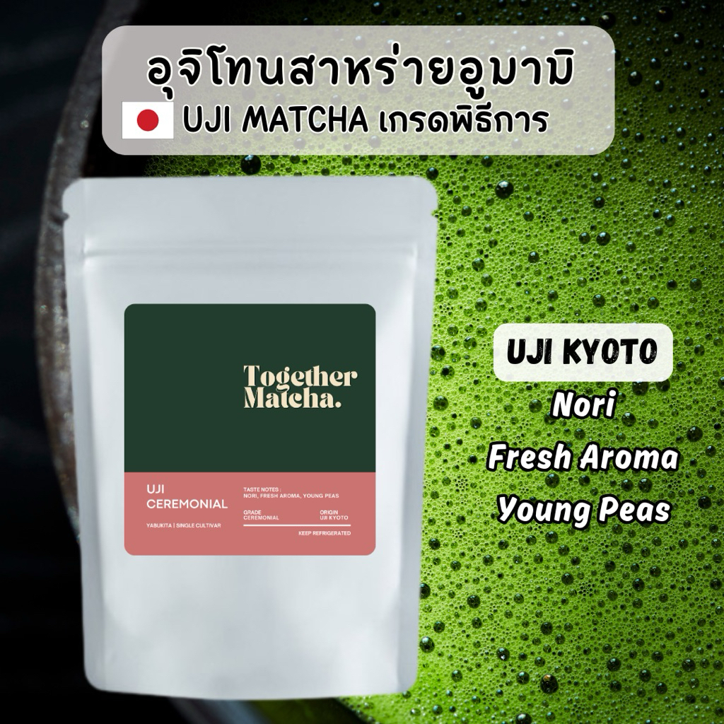 Uji Ceremonial โทนสาหร่าย Ceremonial Matcha | เกรดพิธีการ อุจิมัทฉะ Uji Matcha Ceremonial Grade Toge