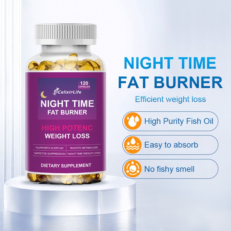 Night Time Slimming Fat Burner Capsules สนับสนุนการลดน้ำหนักระงับความอยากอาหารช่วยนอนหลับและส่งเสริม