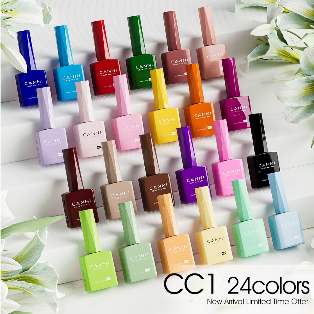 🔥Hema Free & TPO Free พร้อมส่ง🔥CNHSET Canni 24 สี ขนาด 9 ml