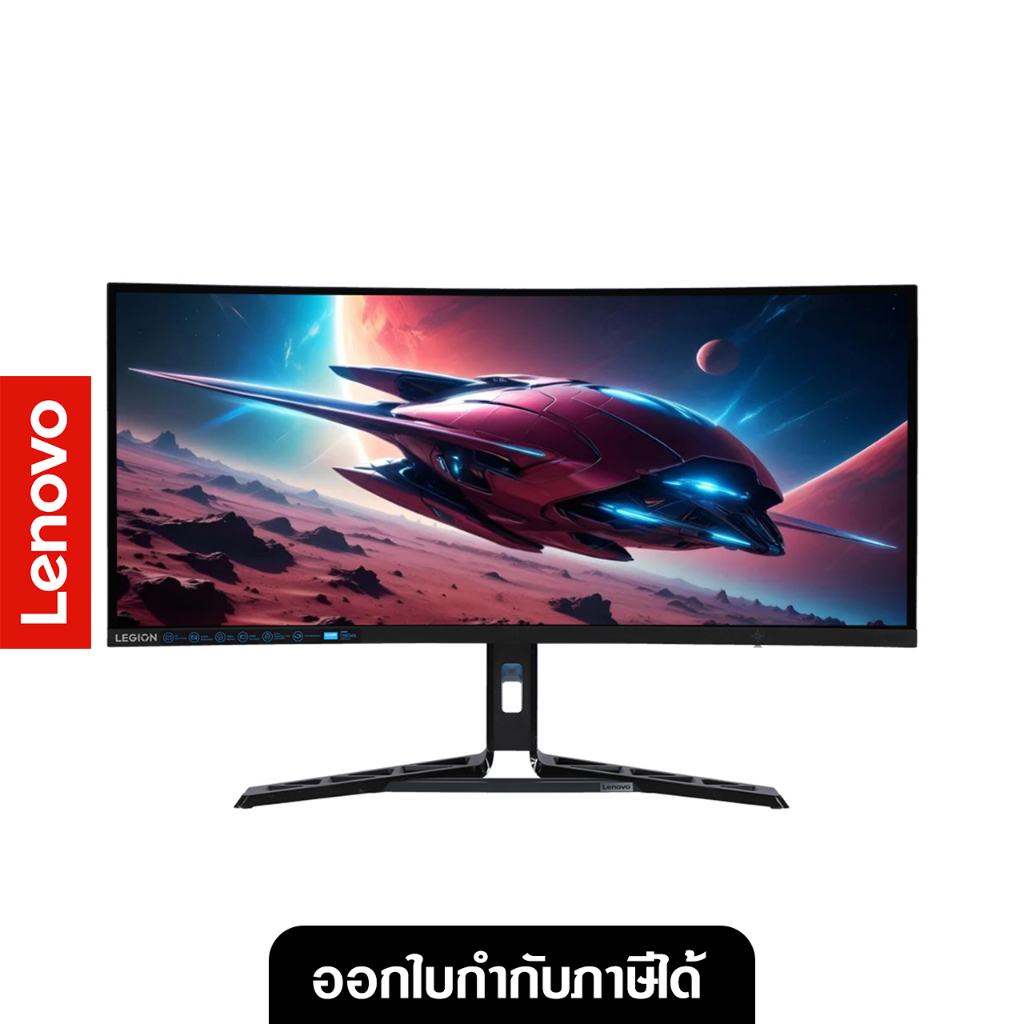 LENOVO MONITOR (จอมอนิเตอร์)  LEGION R34W-30 - 34 INCH VA 2K 180Hz AMD FREESYNC PREMIUM CURVED (67C7