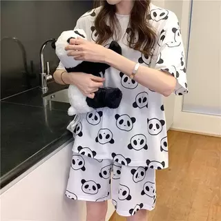 Patcha ชุดนอน ชุดนอนสตรี ลายการ์ตูน สีสันสดใส แฟชั่นสไตล์เกาหลี ขนาด M-XXL