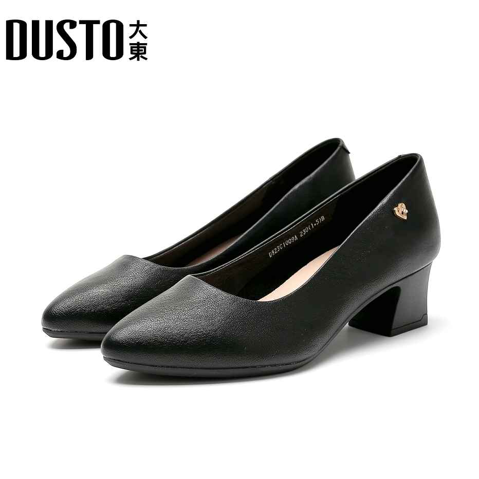 DUSTO รองเท้าส้นสูงคัชชูเสริมส้น4cm หัวแหลมปลายมน รองเท้าคัชชูรุ่นใหม่ยอดฮิต พื้นนุ่มสวมใส่สบาย