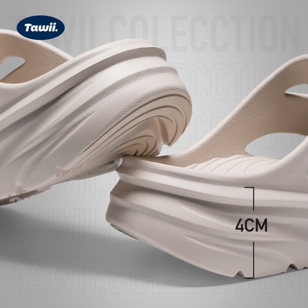 Tawii. ผู้ชาย รองเท้าหัวโตแฟชั่น EVA หนา4cm กันน้ํากันลื่น รองเท้าแตะกลางแจ้ง รองเท้าแตะลําลอง  ขนาด40-45 - รูปที่ 3