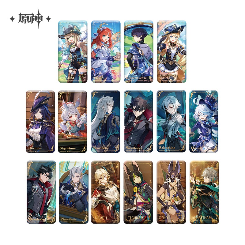 พร้อมส่ง / Official Genshin Impact Square Badge เกนชิน