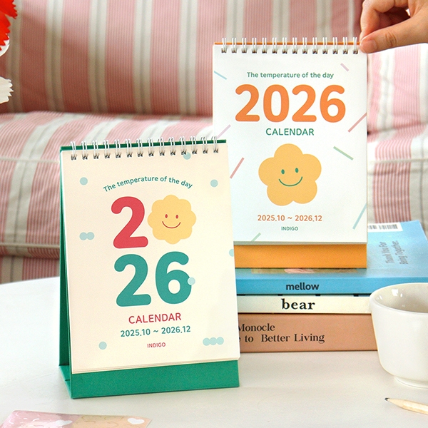 2026 Temperature of the Day Desk Calendar ปฏิทินตั้งโต๊ะ INDIGO (FREE Sticker)