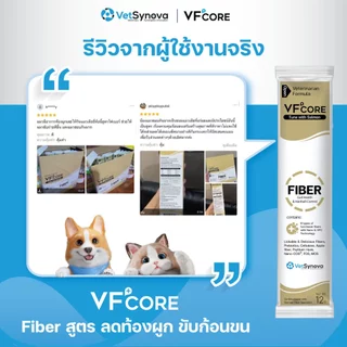 VFcore FIBER วิตามินแมวเลีย สูตรดูแลอาการท้องผูก ลดก้อนขน 1 กล่อง (30 ซอง)