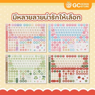 สติ๊กเกอร์ติดคีย์บอร์ด วงกลม - ไม่ทิ้งคราบกาว มีหลายแบบ คีย์บอร์ดวงกลม เทคนิคพิเศษสีสวย ติดทน - N013