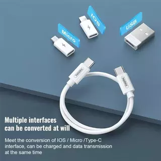 ใหม่ ชุดสายชาร์จ USB Type-C 4-in-1 พร้อมกล่องเก็บขนาดกะทัดรัดประกอบด้วยสาย ที่เก็บซิมการ์ด พร้อมส่ง