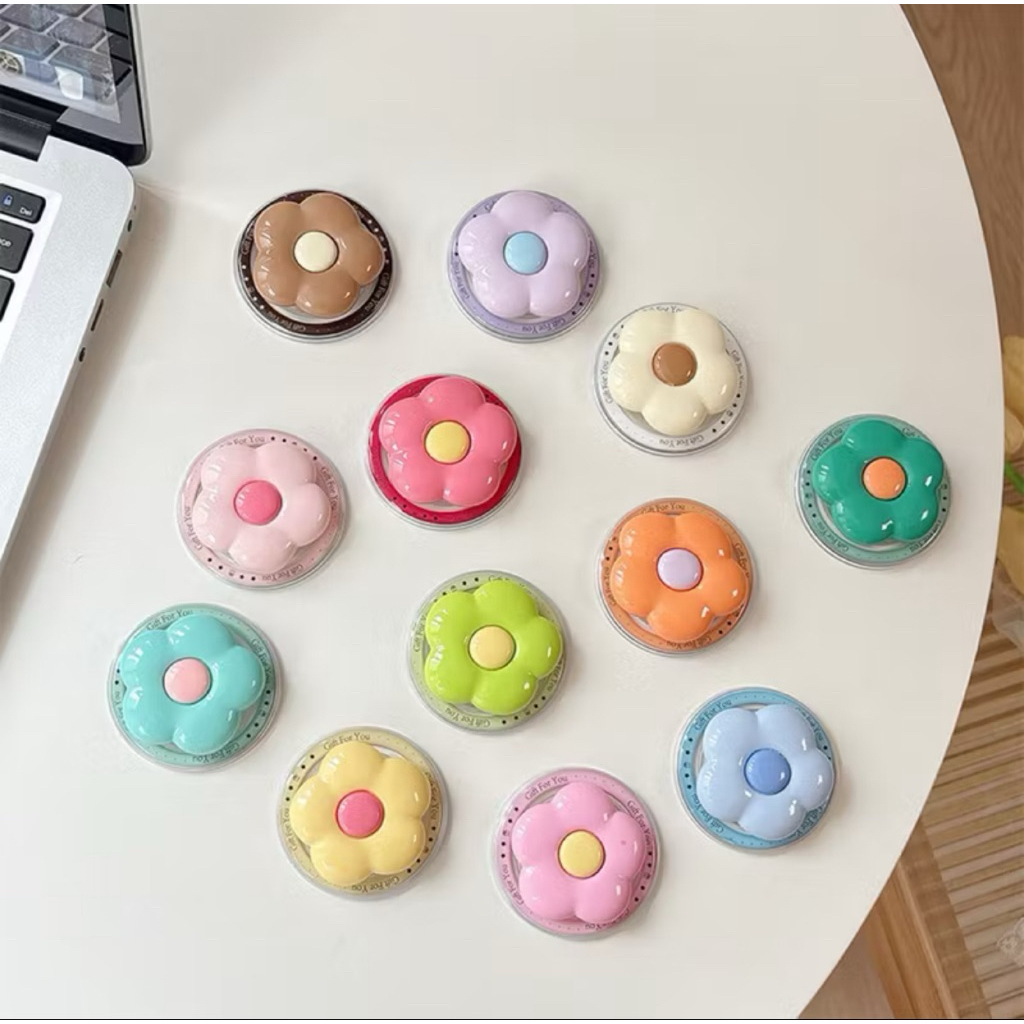 Griptok แม่เหล็กติดหลังมือถือ ลายดอก น่ารัก สีสันสวย ติดแน่นใช้คู่กับเคสแม่เหล็ก