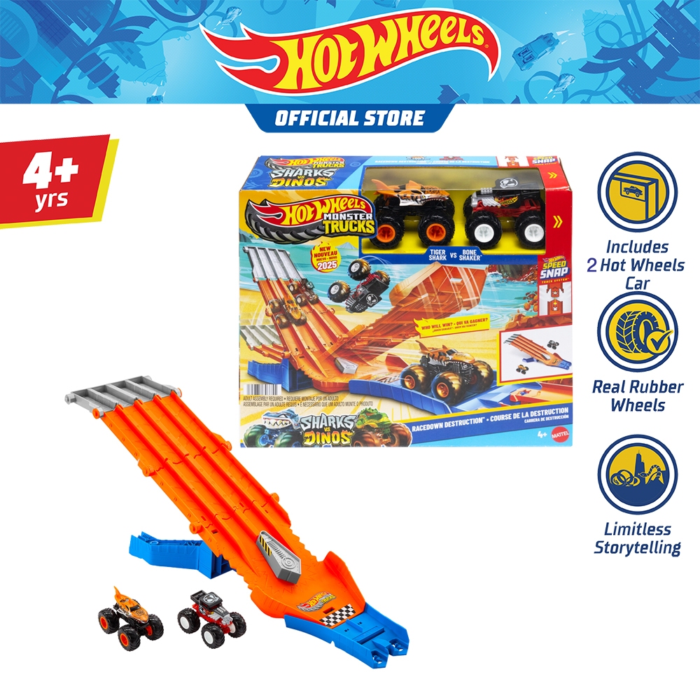 Hot Wheels Monster Trucks Racedown Destruction ชุดรางฮอตวีลส์ มอนสเตอร์ทรัคส์ รุ