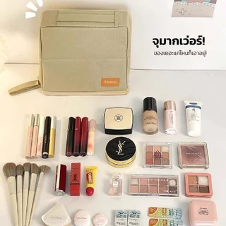 Shimanto กระเป๋าอเนกประสงค์ ขนาดใหญ่ ความจุเยอะ กระเป๋าเครื่องสำอาง แบ่งสัดส่วนหลายช่อง Makeup Bag