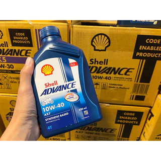 น้ำมันเครื่อง รถจักรยานยนต์ shell advance 4T ax7 10w-40 10w-30 JASO MA2 ตามตัวเลือก