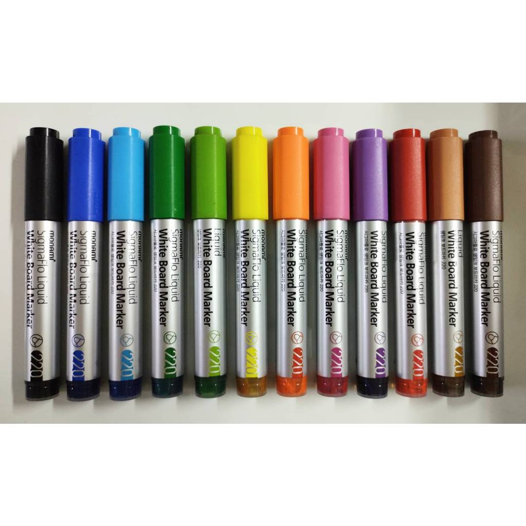 PPKK ปากกาไวท์บอร์ด Monami 500S 4 สี  ขายยกกล่อง ราคาส่ง ด้ามเล็ก หมึกเข้ม เห็นชัด WriteBoard Marker